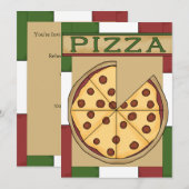 Pizza Party Kaart (Voorkant / Achterkant)