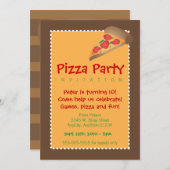 Pizza Party Kaart (Voorkant / Achterkant)