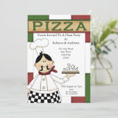 Pizza Party Kaart (Staand voorkant)