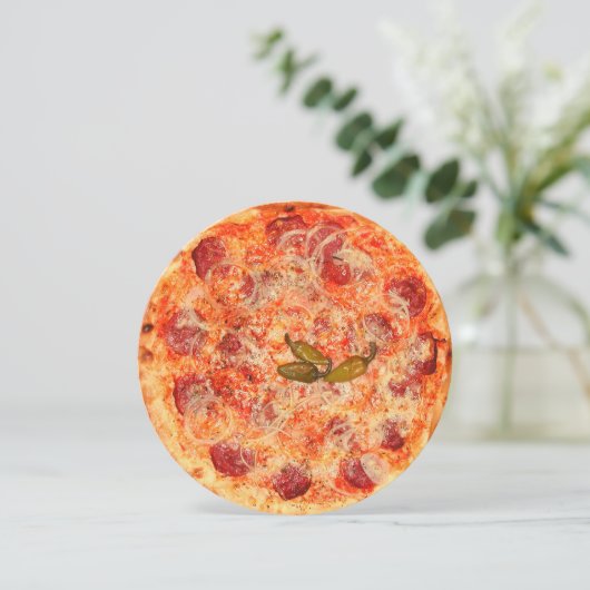 Pizza Party Kaart (Staand voorkant)