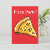 Pizza Party Kaart (Staand voorkant)