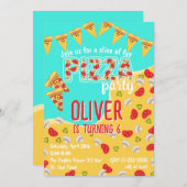 Pizza party kaart (Voorkant / Achterkant)