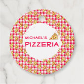 Pizza Party Kids Birthday Bedankjes Labels (Voorkant)