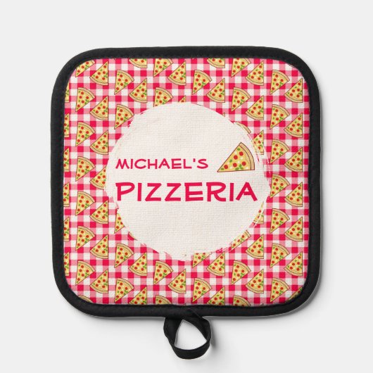 Pizza Party Kids Birthday Pannenlap (Voorkant)