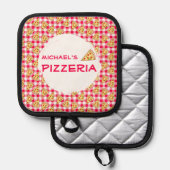 Pizza Party Kids Birthday Pannenlap (Voorkant / Achterkant)