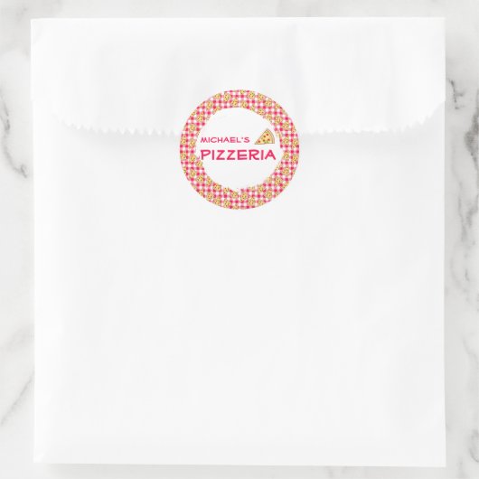 Pizza Party Kids Birthday Ronde Sticker (Tas)