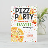 Pizza Party Kinder Italiaans Fun Boy Girl Kaart (Staand voorkant)