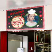 Pizza Party Kinderen Birthday Pizzaria Spandoek