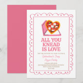 Pizza Party Meisje's Galentijnse brunch Kaart (Voorkant / Achterkant)