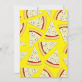 Pizza Party Mushrrom Pizza Slice Kaart (Achterkant)