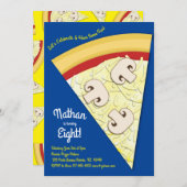 Pizza Party Mushrrom Pizza Slice Kaart (Voorkant / Achterkant)