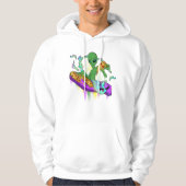 Pizza Party Music Dj Alien Hoodie (Voorkant)