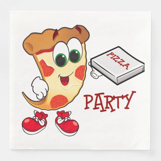 Pizza Party Napkins Servet (Voorkant)