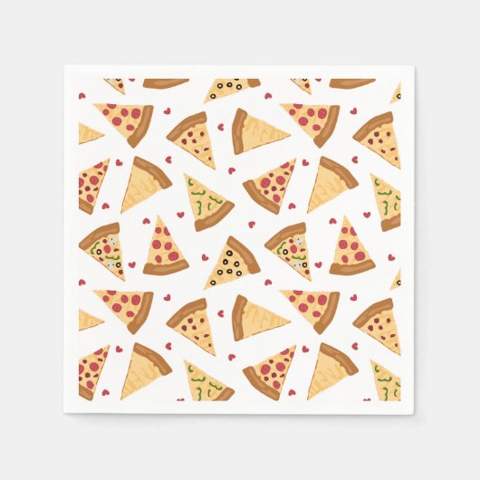 Pizza Party Napkins Servet (Voorkant)