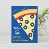 Pizza Party Olive Pizza Slice Kaart (Staand voorkant)