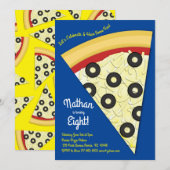 Pizza Party Olive Pizza Slice Kaart (Voorkant / Achterkant)