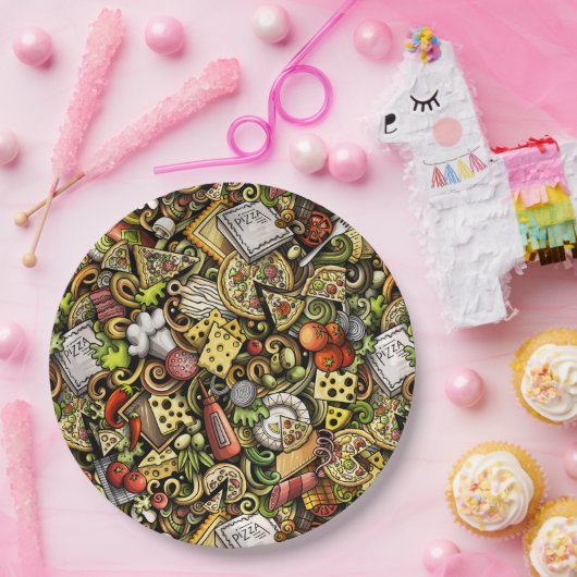 Pizza Party Paper Bord (Feest)