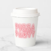 Pizza Party Papieren Bekers (Voorkant)