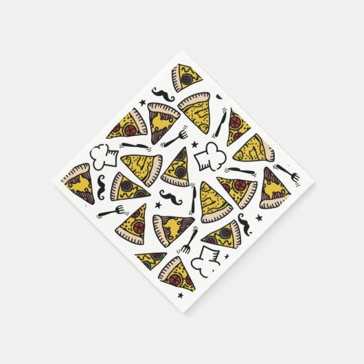 Pizza Party Pattern Bord Servet (Hoek)