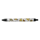Pizza Party Pattern Zwarte Inkt Pen (Voorkant)