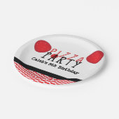 Pizza Party Pepperoni Aangepaste Verjaardag Party Papieren Bordje (Gekanteld)