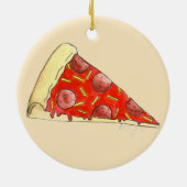 Pizza Party Pepperoni Cheese New York Pizzeria Keramisch Ornament (Achterkant)