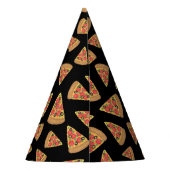 Pizza Party Pepperoni Novelty Black Feesthoedjes (Achterkant)