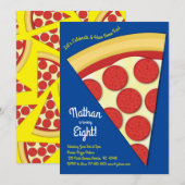 Pizza Party Pepperoni Pizza Slice Kaart (Voorkant / Achterkant)