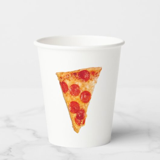 Pizza Party Pepperoni Slice Paper cup Papieren Bekers (Voorkant)