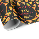 Pizza Party Personalized Kids Birthday Cadeaupapier<br><div class="desc">Pizza Party - Aangepersonaliseerde kinderen - Verjaardags pakpapier. www.SamAnnDesigns.com</div>