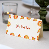 Pizza Party Place Card Verjaardag Plaatskaartje
