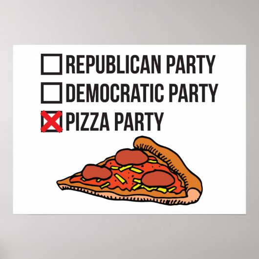 Pizza Party Poster (Voorkant)