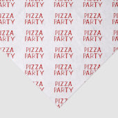Pizza Party Red Text-Tissue Paper Tissuepapier (Detail)