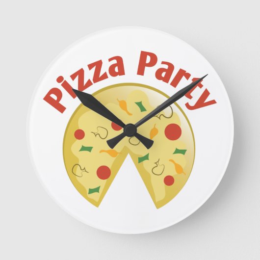 Pizza Party Ronde Klok (Voorkant)
