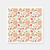 Pizza Party Schattige Pizza Pattern Kids Verjaarda Servet (Voorkant)