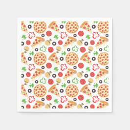 Pizza Party Schattige Pizza Pattern Kids Verjaarda Servet