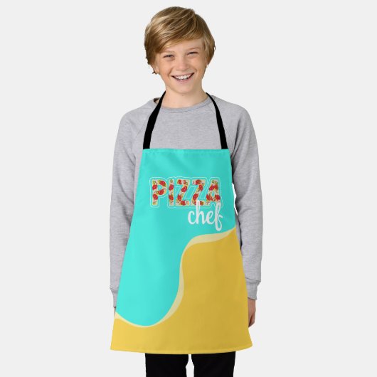 Pizza party schort (Gedragen)