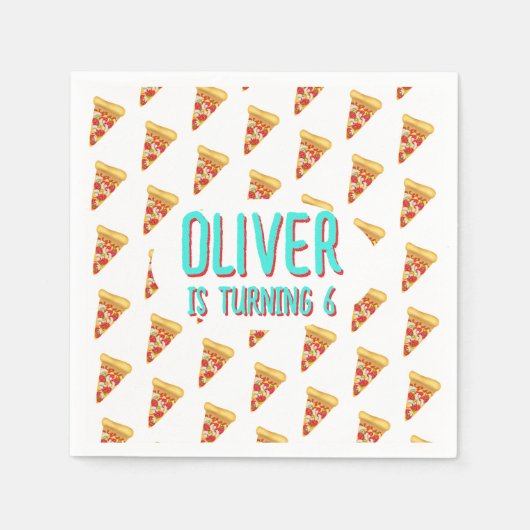 Pizza party servet (Voorkant)