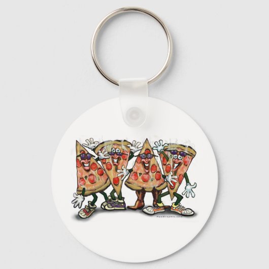 Pizza Party Sleutelhanger (Voorkant)