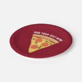 Pizza Party Slice of Pineapple Pepperoni Pie Papieren Bordje (Gekanteld)
