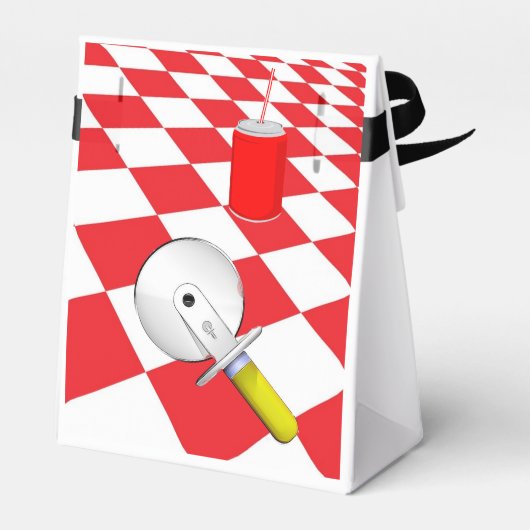 Pizza Party Snoep Favorietentassen voor Verjaardag Bedankdoosjes (Achterkant)