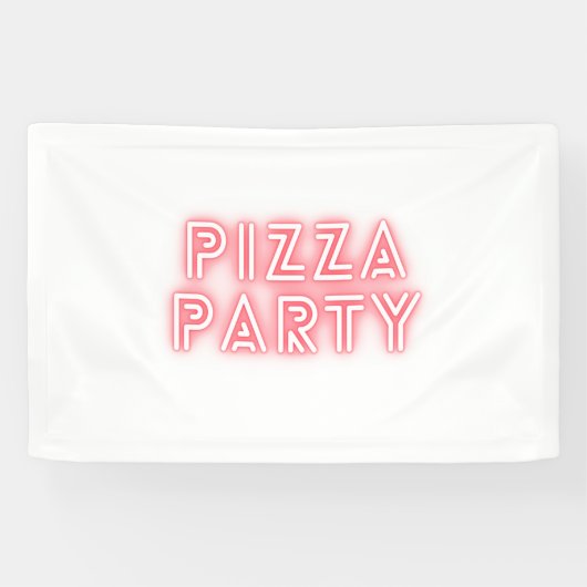 Pizza Party Spandoek (Horizontaal)