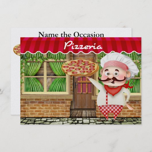 Pizza Party - SRF Kaart (Voorkant / Achterkant)