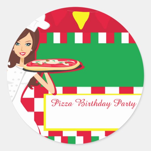 Pizza Party Sticker (Voorkant)