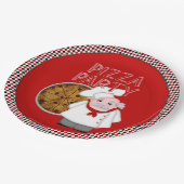 Pizza Party Style 1 - Borden van papierpartijen Papieren Bordje (Gekanteld)