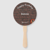 Pizza Party Supreme Birthday Hand Fan Handwaaier (Achterkant)