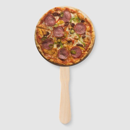 Pizza Party Supreme Birthday Hand Fan Handwaaier (Voorkant)