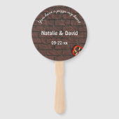 Pizza Party Supreme Bruiloft Handwaaier (Achterkant)