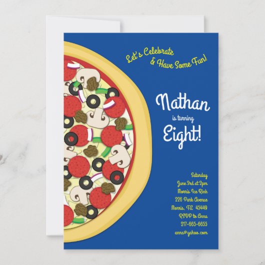 Pizza Party Supreme Combo Pizza Kaart (Voorkant)