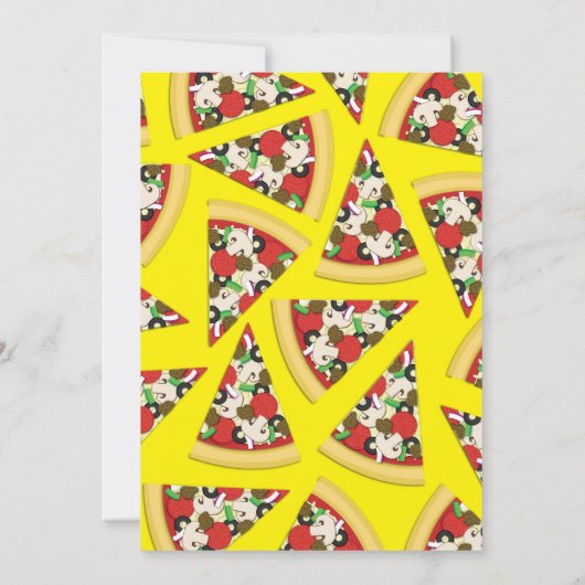 Pizza Party Supreme Combo Pizza Slice Kaart (Achterkant)